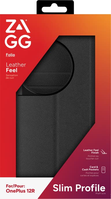 Zagg OnePlus 12R lommebokdeksel (sort)