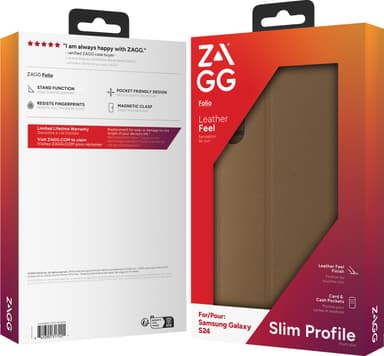 Zagg Samsung Galaxy S24 lommebokdeksel (brun)