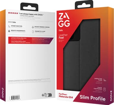 Zagg Motorola Moto G54 lommebokdeksel (sort)