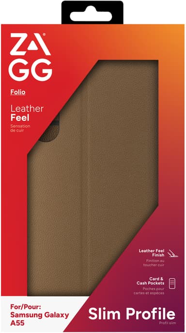 Zagg Samsung Galaxy A55 lommebokdeksel (brun)
