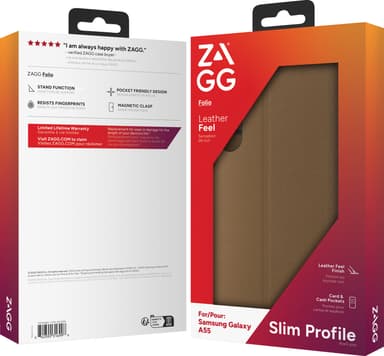 Zagg Samsung Galaxy A55 lommebokdeksel (brun)