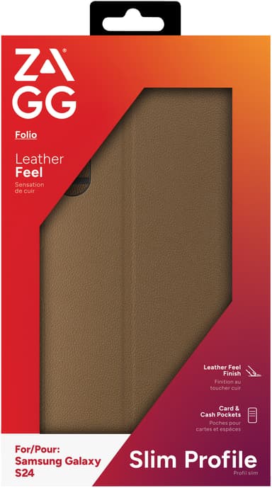 Zagg Samsung Galaxy S24 lommebokdeksel (brun)