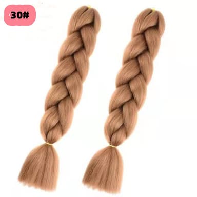 Jumbo braid hair extensions twist flette hår Mørkebrun