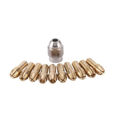 0,5-3,2 mm borkrone Chucks 11-delt Gull