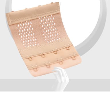 Komfortabel elastisk BH-forlenger BH-lukkeforlengelse 2 rader 4 kroker 3-pakning