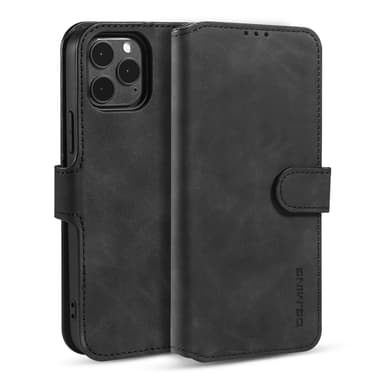 Flip Folio-deksel med kortholder Kickstand beskyttelsesdeksel for iPhone Sort iPhone 13 Pro