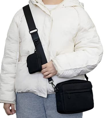 Casual Sports Crossbody-veske for kvinner Sort