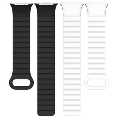 Magnetisk stropp for Xiaomi Mi Band 8 Pro Svart + Hvit