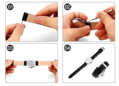 Utskifting av klokkerem for Panerai Luminor Sort 24 mm