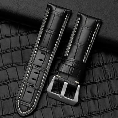 Utskifting av klokkerem for Panerai Luminor Sort 24 mm