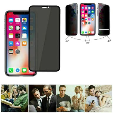 iPhone XR Privacy Screen Protector – Anti-spion, ripebestandig, full dekningsbeskyttelse Sort