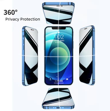 iPhone XR Privacy Screen Protector – Anti-spion, ripebestandig, full dekningsbeskyttelse Sort