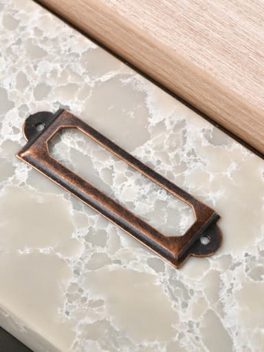 12 Etikettholdere - Metalletiketter Bronse