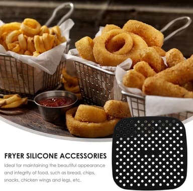 Silikoninnsats til Airfryer square 19x19 cm Sort