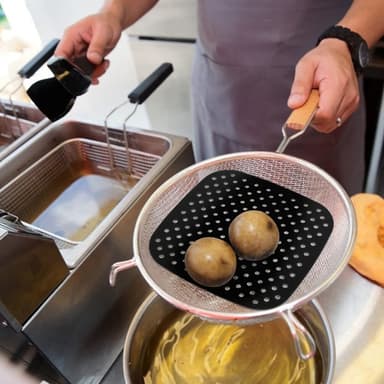Silikoninnsats til Airfryer square 19x19 cm Sort
