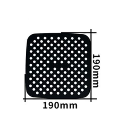 Silikoninnsats til Airfryer square 19x19 cm Sort