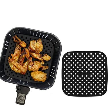 Silikoninnsats til Airfryer square 19x19 cm Sort