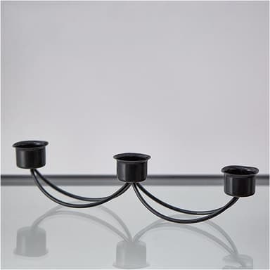 8-pakning med lysestaker for DIY lysestaker Sort