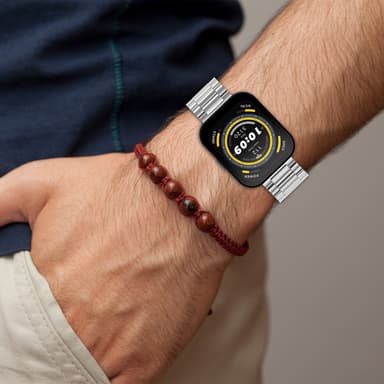 Klokkerem i rustfritt stål for Huami, Garmin, Vivomove og Huawei Sølv