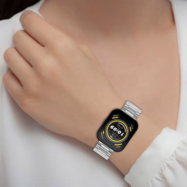 Klokkerem i rustfritt stål for Huami, Garmin, Vivomove og Huawei Sølv