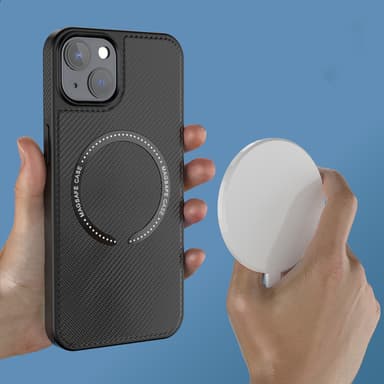 Magnetisk karbonfiber ladeveske til iPhone Sort iPhone 14 Pro