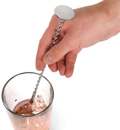 Sett for bartending med dobbel shaker 750ml i rustfritt stål, 10 redskaper