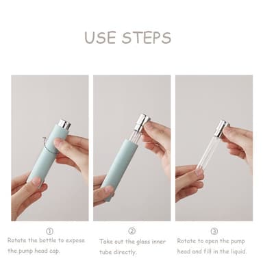 Mini etterfyllbar parfymeflaske 2-pakning Sort 10 ml