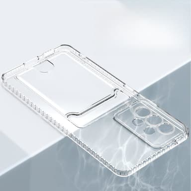 Gjennomsiktig beskyttelsesveske med kortholder til Samsung Samsung Galaxy S24 Plus