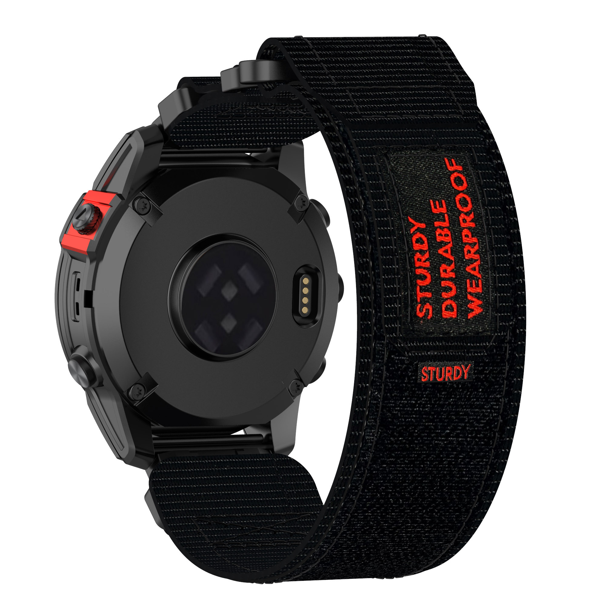 Garmin 22 mm hurtigutløsende nylonarmbånd Sort