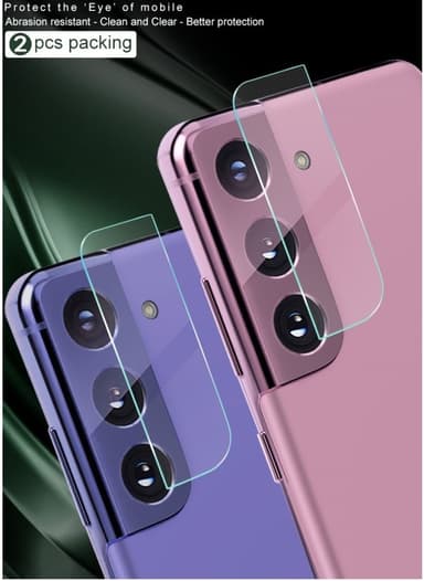 Samsung Galaxy S21 objektivdeksel 2-pakning Gjennomsiktig