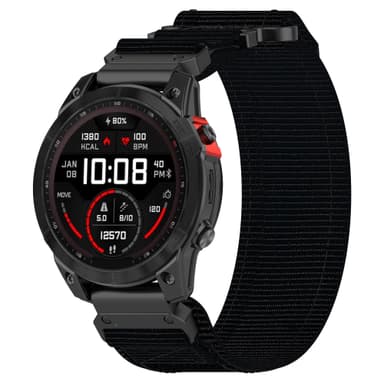 Garmin 22 mm hurtigutløsende nylonarmbånd Sort