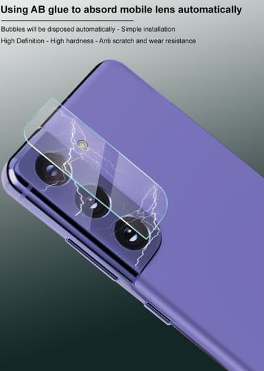 Samsung Galaxy S21 objektivdeksel 2-pakning Gjennomsiktig
