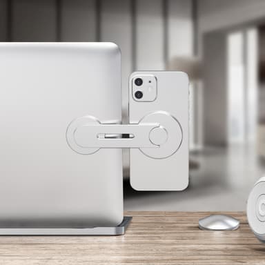 Magnetisk sammenleggbar mobiltelefonholder Sølv