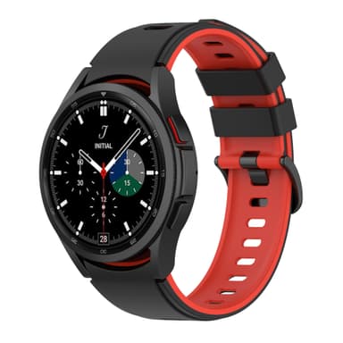 Samsung Galaxy Watch 4 Classic armbånd silikon Svart+rød