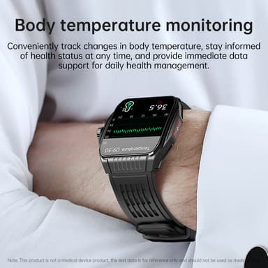 Smartklokke med søvnhjelp, EKG, Bluetooth-samtaler Stål