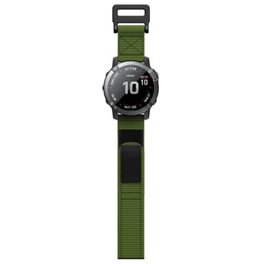 Klokkereim 22 mm for Garmin Fenix 5/6/7 Forerunner Approach Nylon Grønn
