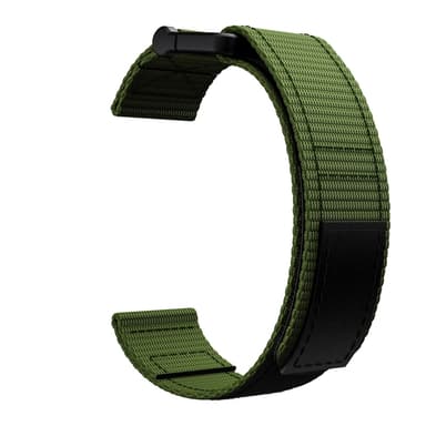 Klokkereim 22 mm for Garmin Fenix 5/6/7 Forerunner Approach Nylon Grønn