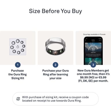 Oura Ring Gen3 Heritage smartring størrelse 9 (Silver)