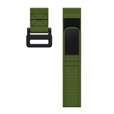 Klokkereim 22 mm for Garmin Fenix 5/6/7 Forerunner Approach Nylon Grønn