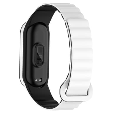 Magnetisk stropp Xiaomi Mi Band 3/4/5/6/7 Svart + Hvit