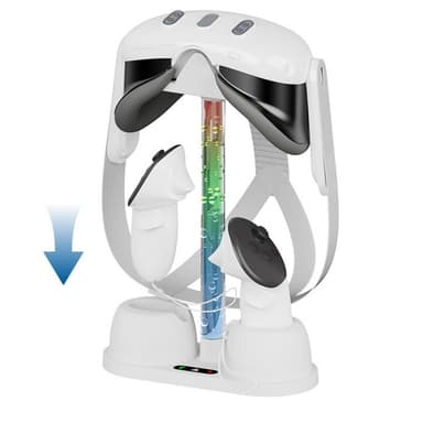 Skjermstativ og lader med RGB-lys for Oculus Quest 3
