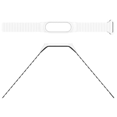 Magnetisk stropp Xiaomi Mi Band 3/4/5/6/7 Svart + Hvit