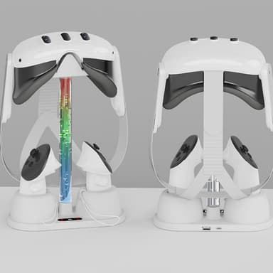 Skjermstativ og lader med RGB-lys for Oculus Quest 3