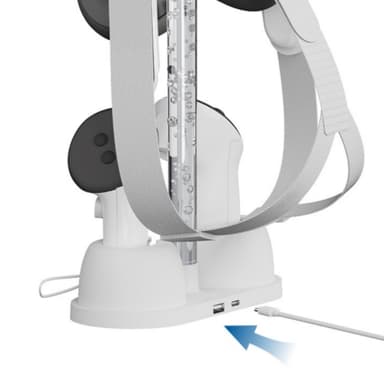 Skjermstativ og lader med RGB-lys for Oculus Quest 3