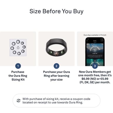 Oura Ring Gen3 Heritage smartring størrelse 13 (Stealth)