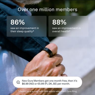 Oura Ring Gen3 Heritage smartring størrelse 13 (Stealth)
