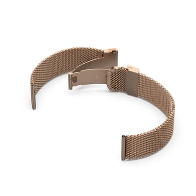 Reim (20 mm) til Garmin-klokker, av rustfritt stål i rosegullfarge