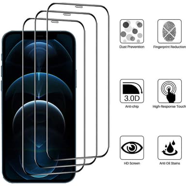 Skjermbeskytter i glass for iPhone, anti-fingeravtrykk, støvtett Gjennomsiktig iPhone 14 Pro Max
