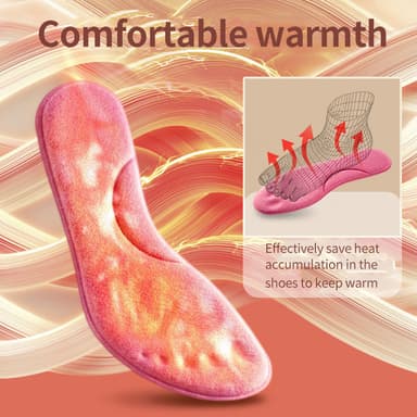 Selvvarmende konstant temperatur innersåle 1 par Gul