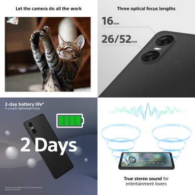Sony Xperia 10 VI 5G smarttelefon 8/128GB (sort)